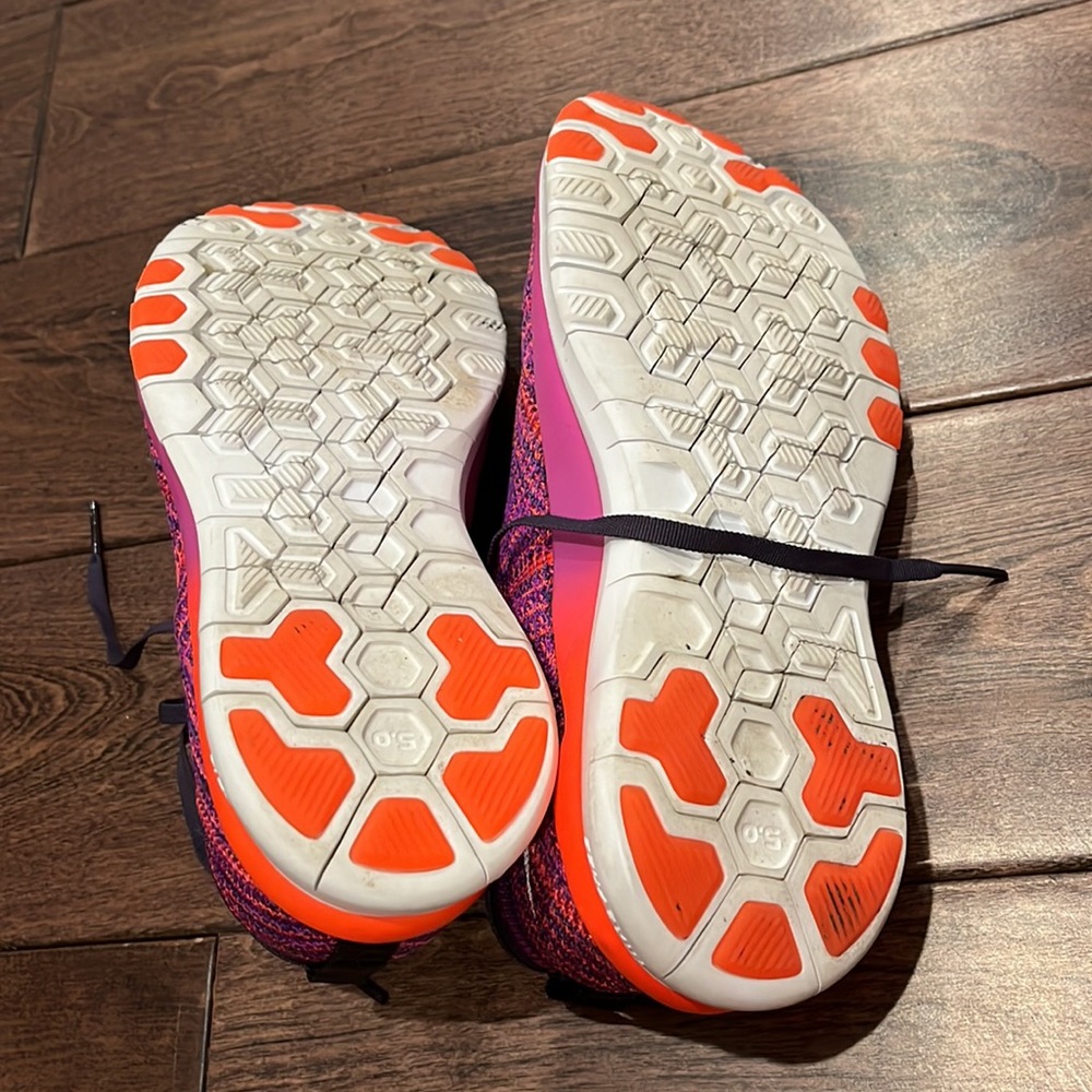 GUC purple & orange Nike free 5.0 sz 6 - Picture 5 of 7